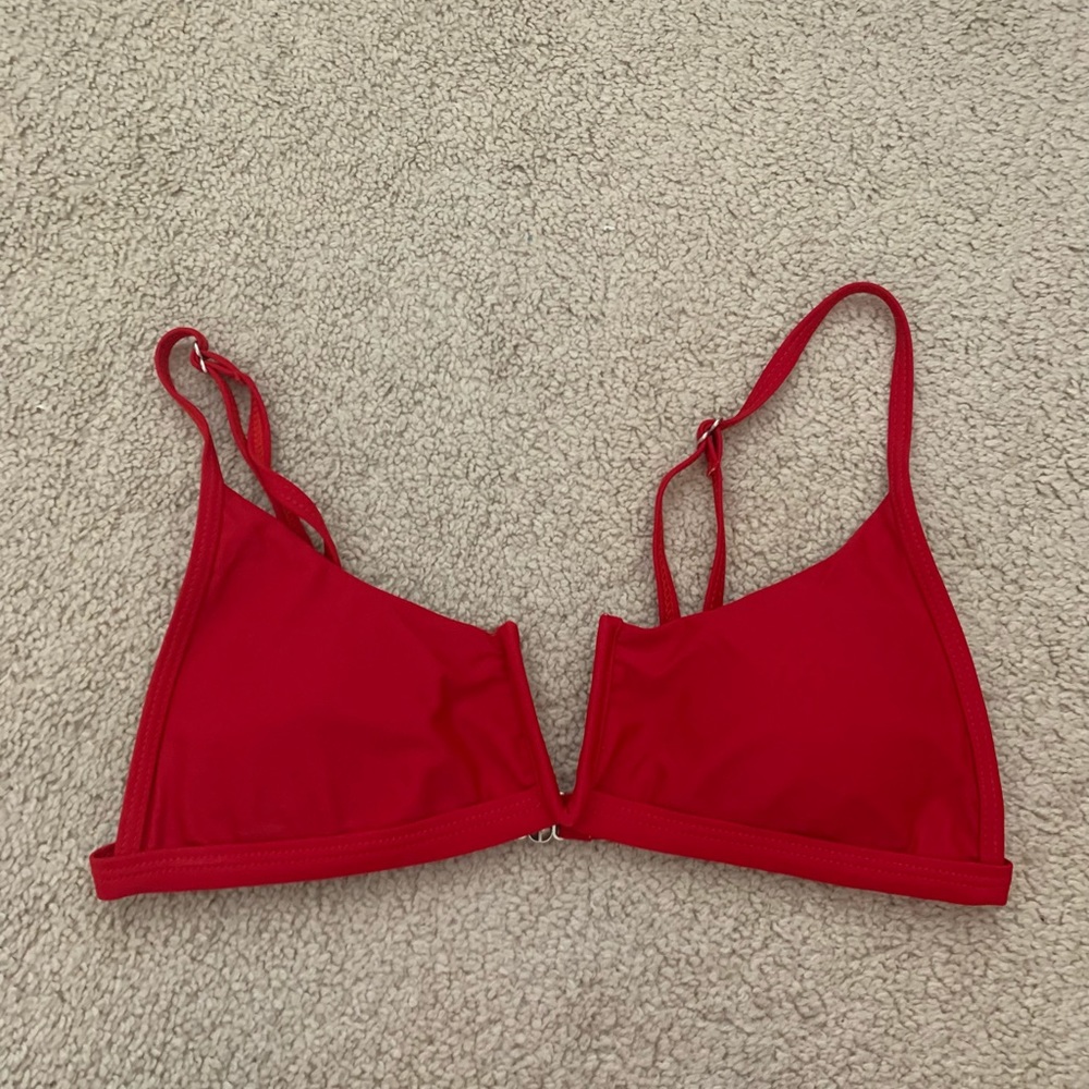 red bikini top